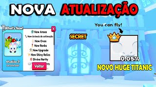 TUDO SOBRE A NOVA ATUALIZAÇÃO DO PET SIMULATOR 99 - AGORA VOCÊ PODE VOAR PELO MAPA - ROBLOX