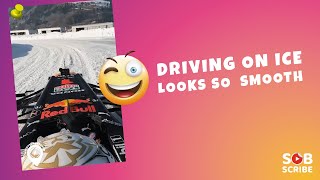 😋 Driving On Ice Looks So Smooth | Extreme Sport | Formula One | Redbull 🔥 ADVENTURES FEVER #shorts