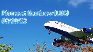 Planes at London Heathrow (montage) - LHR - 08/10/22