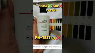 minimalist salicylic acid face wash ph-test pass✅fail❌|minimalist facewash#shortsfeed#shorts#ytshort