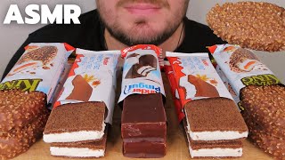 ASMR KINDER CHOCOLATE CANDY BARS PARTY MUKBANG *Kinder Maxi King, Kinder Pingui, Kinder Milk-Slice