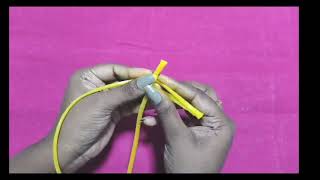 Plastic wire weaving: Coconut tree leaves weaving