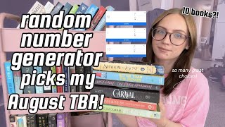 random number generator picks my August TBR!!