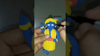 DIY clay Krishna ji goverdhan paravt uthate hue 🙏🥰 #trend #shorts