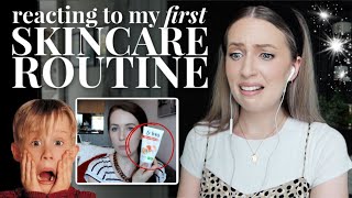 REACTING TO MY FIRST SKINCARE ROUTINE