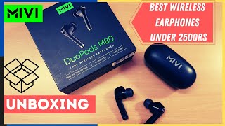 Mivi DuoPods M80 Unboxing | Best wireless earphones under 2500 rs - Low latency | PUBG | GAMING