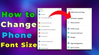 How to change Oppo font size | #oppofonts #effectivefonts