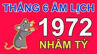 Tử Vi Tuổi Nhâm Tý 1972 Trong tháng 6 năm 2024 âm lịch Giáp Thìn | Triệu Phú Tử Vi