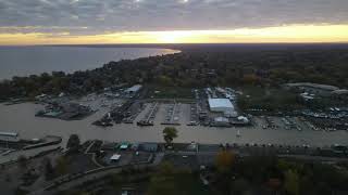 Morning sunrise over Port Of Rochester