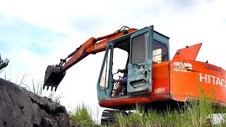 Máy Xúc Đào Hitachi Múc Đất, Đào Ao, Nuôi Cá, Lên Liếp Trồng Cây - Anh Ta Làm Rất Khéo Và Đẹp #470