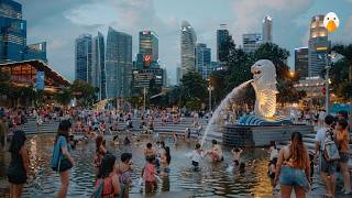 Marina Bay, Singapore🇸🇬 Прогулка по самой богатой тропической стране мира (4K HDR)