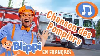 La chanson du camion de pompiers | 🎵Blippi en Français -  Chansons pour enfants