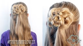 Braided Hair Flower Bun | Pretty Hair is Fun