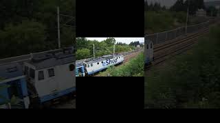 Electric locomotive 362 "Eso" with Bayern express near the railway station Plzeň-Doubravka