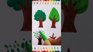 Easy drawing idea | Tree Drawings 🌳🌲#art #shorts