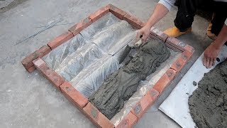 Crazy Ideas With Cement at Home - DIY Build Pots From Fiber Cement Roof And Cement