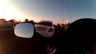 Audi 8 is blazing on sidelines (Jerusalem Tel-Aviv Highway)