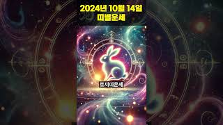 2024년 10월 14일 호랑이띠, 토끼띠 오늘의운세!!  #오늘의운세 #띠별운세 #운세 #호랑이띠운세 #토끼띠운세 #shorts