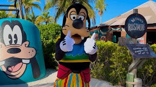 Goofy in Goofin’ Castaway Cay Outfit Meet and Greet on Disney’s Private Island