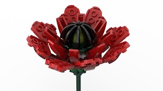 How to build LEGO Poppy, MOC, speed build in 4K