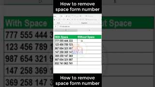 How to remove space form number