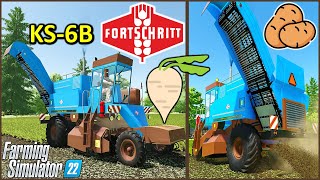 Farming Simulator 22 Mods in Action `| Fortschritt KS-6B Beet sugar & Potato Harvester