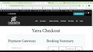 Tour package booking process