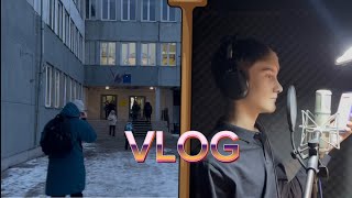 Школьный VLOG! Я на записи песни!?￼