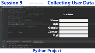 Collecting User Data in Python |  python Project For Beginners