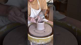 Pottery wheel throwing #pottery #ceramics #clay #potterywheel #relaxing #satisfying  #potteryclay