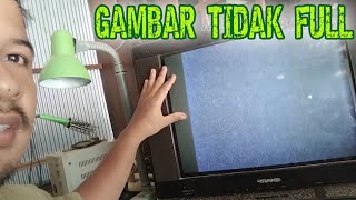 TV SHARP SLIM GAMBAR TIDAK FULL SEBELAH KANAN ATAUPUN BAGIAN KIRI