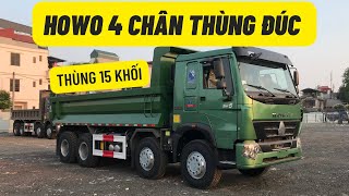 Xe Tải Howo 4 Chân Thùng Đúc 2023 | Bản Nâng Cấp Lên Thùng 15 Khối