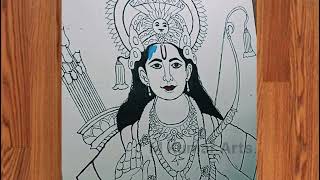 How to draw lord ram ji easy drawing