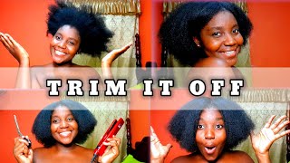 HOW TO TRIM YOUR DAMAGED HAIR ENDS WITH HEAT|SHANTANA REDMAN