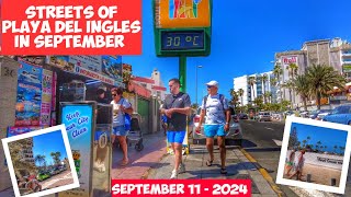 Gran Canaria 🌴STREETS OF PLAYA DEL INGLES IN SEPTEMBER - 2024