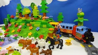 Строим из Lego Duplo, Build and Play toys Lego, Лего Дупло - railway tunnel #1(железная дорога)