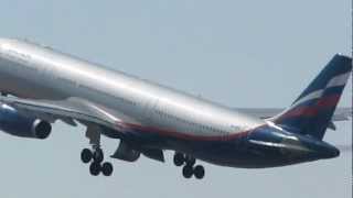 Aeroflot Airbus 330 taking off rwy 26 at Ben Gurion airport-Israel