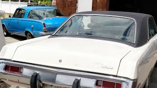 The Mopar Duo!!  1965 Plymouth Barracuda and 1973 Plymouth Scamp Running!