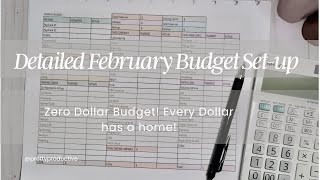 Detailed February Budget Set-Up | Every Dollar Budget