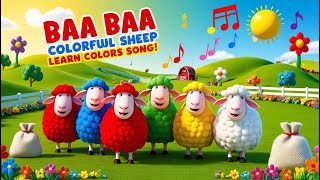 Baa Baa Colorful Sheep | Learn Colors Song | Kids Songs & Nursery Rhymes | E-Family Channel