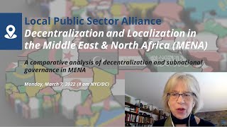 A comparative analysis of decentralization and subnational governance in MENA (Lynn Carter)