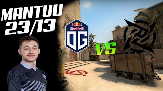 CSGO POV OG MANTUU (23/13) VS NIP MIRAGE IEM Summer 2021 03.06.21!