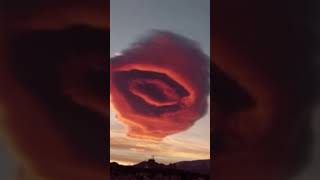 Orange UFO 👽 Like Cloud Hovering Over Bursa, Turkey 🇹🇷