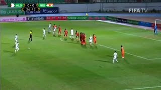 Algerie vs Niger 6-1 but de mahrez sur coup franc