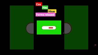 Bsc agriculture 6 and 4 years Hons admission and application form released by ccs hau hisar #ytshort