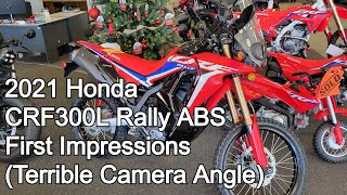 First Impressions of 2021 CRF300L Rally ABS (Terrible Camera Angle)