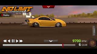 No limit drag racing 2.0 v1.8.4 Boosted GT 2001 Twin Turbo Mustang @5.640 et