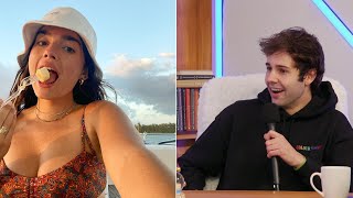 David Dobrik asks Natalie if She's made a Guy Finish Quick