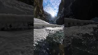 The perfect sunny day on an ice river #alaska #nature #travel #adventure #shortsfeed #explore