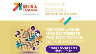 Journée de la chaire Sens et Travail - Conclusion